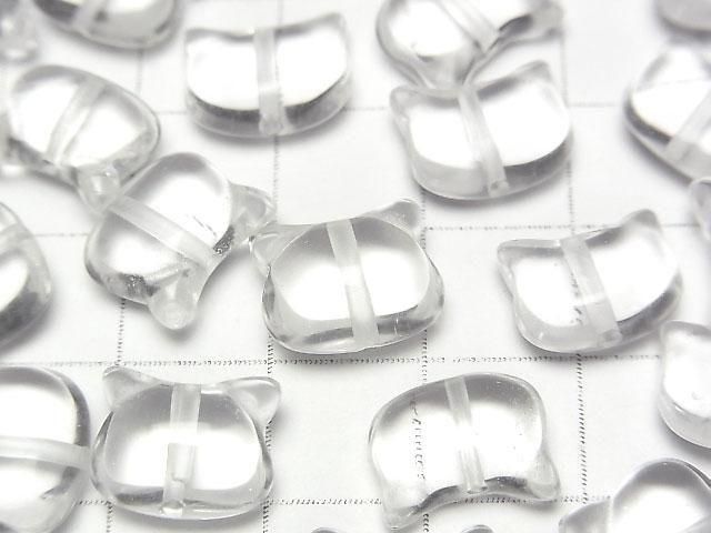 [Video] Crystal AA++ Cat Motif 10x12mm [Vertical Hole] 2pcs