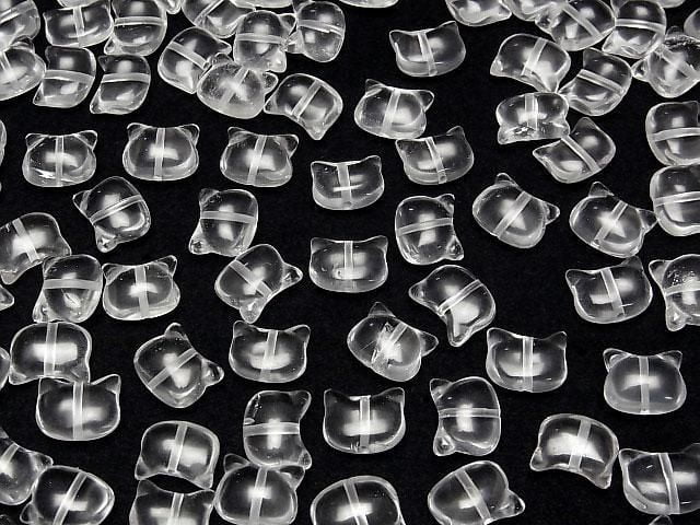 [Video] Crystal AA++ Cat Motif 10x12mm [Vertical Hole] 2pcs