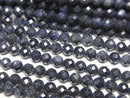 [Video]High Quality! Sapphire AA++ Faceted Round 3mm half or 1strand beads (aprx.12inch/30cm)