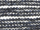 [Video]High Quality! Sapphire AA++ Faceted Round 3mm half or 1strand beads (aprx.12inch/30cm)