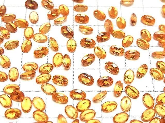[Video]High Quality Spessartite Garnet AAA Oval Faceted 6x4mm 1pc