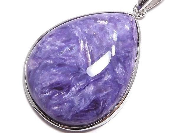 [Video][One of a kind] Charoite AAA Pendant Silver925 NO.5