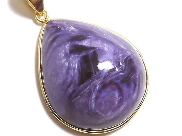 [Video][One of a kind] Charoite AAA Pendant 18KGP NO.15