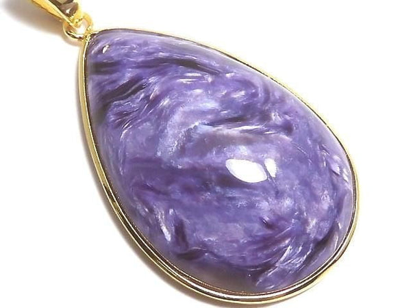 [Video][One of a kind] Charoite AAA Pendant 18KGP NO.20