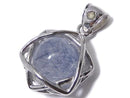 [Video][One of a kind] Blue Rutilated Quartz Pendant with Moldavite Silver925 NO.1