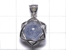 [Video][One of a kind] Blue Rutilated Quartz Pendant with Moldavite Silver925 NO.1