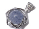 [Video][One of a kind] Blue Rutilated Quartz Pendant with Moldavite Silver925 NO.11