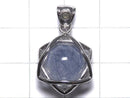 [Video][One of a kind] Blue Rutilated Quartz Pendant with Moldavite Silver925 NO.11