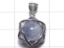 [Video][One of a kind] Blue Rutilated Quartz Pendant with Moldavite Silver925 NO.14
