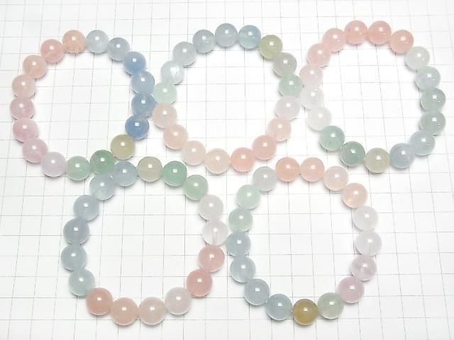[Video] Beryl Mix (Multicolor Aquamarine) AAA- Round 12mm-13mm Color Gradation Bracelet
