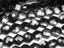 [Video]High Quality Black Spinel AAA Hexagon Cut 1strand beads (aprx.12inch/30cm)