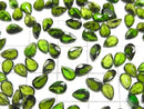 [Video]High Quality Chrome Diopside AAA- Loose stone Pear shape Faceted 6x4mm 2pcs
