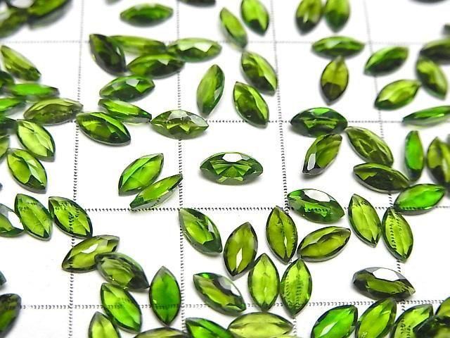 [Video]High Quality Chrome Diopside AAA- Loose stone Marquise Faceted 6x3mm 3pcs