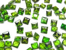 [Video]High Quality Chrome Diopside AAA- Loose stone Princess cut 4x4mm 3pcs