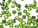 [Video]High Quality Chrome Diopside AAA- Loose stone Princess cut 4x4mm 3pcs