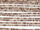 [Video]High Quality! Natural Brown Zircon AA Faceted Button Rondelle 3x3x2mm 1strand beads (aprx.15inch/36cm)