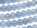 Blue color Jade Round 6mm 1strand beads (aprx.14inch/35cm)
