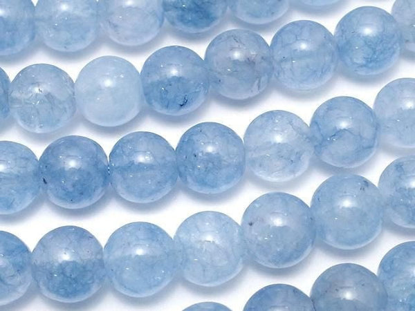 Blue color Jade Round 8mm 1strand beads (aprx.14inch/35cm)