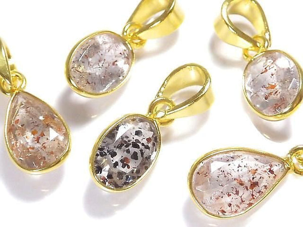 [Video][One of a kind] Elestial Quartz AAA Pendant 18KGP 5pcs Set NO.358