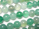 [Video] Green color agate Round 8mm 1strand beads (aprx.14inch/35cm)