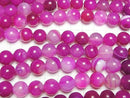 [Video] Pink color agate Round 12mm 1strand beads (aprx.14inch/35cm)