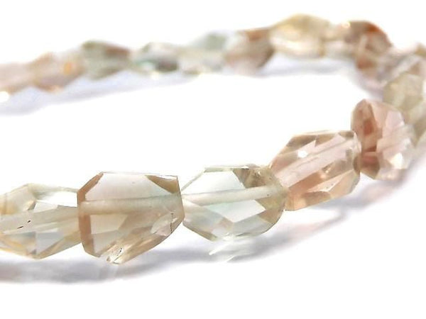 [Video][One of a kind] High Quality Oregon Sunstone AAA- Faceted Nugget Bracelet NO.124