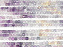 [Video]High Quality! Multicolor Fluorite AA++ Cube Shape 3x3x3mm Color Gradation 1strand beads (aprx.15inch/37cm)
