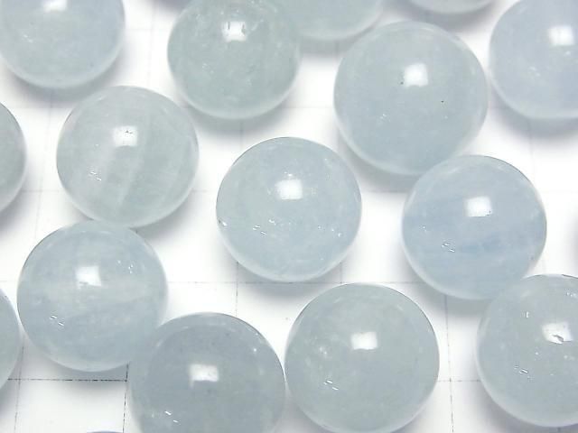 [Video]Aquamarine AA+ Sphere, Round 14mm 1pc