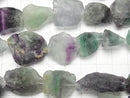 [Video] Multicolor Fluorite Rough Rock Nugget [S size] 1 strand beads (aprx.14inch/34cm)
