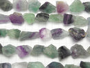 [Video] Multicolor Fluorite Rough Rock Nugget [S size] 1 strand beads (aprx.14inch/34cm)