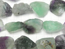 [Video] Multicolor Fluorite Rough Rock Nugget [M size] 1 strand beads (aprx.14inch/34cm)