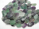 [Video] Multicolor Fluorite Rough Rock Nugget [M size] 1 strand beads (aprx.14inch/34cm)