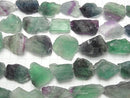 [Video] Multicolor Fluorite Rough Rock Nugget [L size] 1 strand beads (aprx.13inch/32cm)