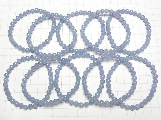 [Video] Angelite AAA Round 6.5mm Bracelet
