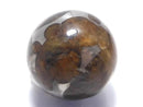 [Video][One of a kind] Kenya Sericho Pallasite Meteorite Sphere, Round 16mm 1pc NO.2