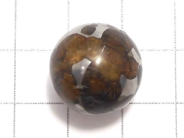[Video][One of a kind] Kenya Sericho Pallasite Meteorite Sphere, Round 16mm 1pc NO.2