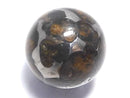 [Video][One of a kind] Kenya Sericho Pallasite Meteorite Sphere, Round 16mm 1pc NO.3