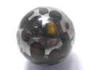 [Video][One of a kind] Kenya Sericho Pallasite Meteorite Sphere, Round 16mm 1pc NO.4