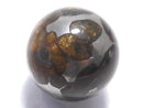 [Video][One of a kind] Kenya Sericho Pallasite Meteorite Sphere, Round 16mm 1pc NO.7