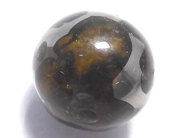 [Video][One of a kind] Kenya Sericho Pallasite Meteorite Sphere, Round 16mm 1pc NO.8