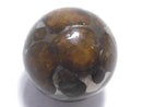 [Video][One of a kind] Kenya Sericho Pallasite Meteorite Sphere, Round 16mm 1pc NO.9