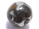 [Video][One of a kind] Kenya Sericho Pallasite Meteorite Sphere, Round 16mm 1pc NO.11