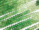 [Video]High Quality Tsavorite Garnet AAA Rondelle Color Gradation half or 1strand beads (aprx.9inch/24cm)