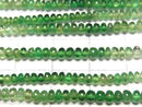 [Video]High Quality Tsavorite Garnet AAA Rondelle Color Gradation half or 1strand beads (aprx.9inch/24cm)