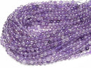 [Video]High Quality! Light color Amethyst AA++ 128Faceted Round 7mm 1strand beads (aprx.15inch/37cm)