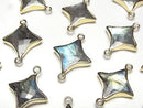 [Video] Labradorite Sparkle Star Charm Gold color [Both Side] 2pcs
