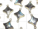 [Video] Labradorite Sparkle Star Charm Gold color [Both Side] 2pcs