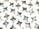 [Video] Labradorite Sparkle Star Charm Gold color [Both Side] 2pcs