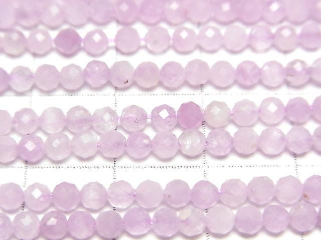 [Video]High Quality! Nigerian Kunzite AAA- Faceted Round 3mm 1strand beads (aprx.15inch/37cm)