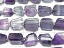 [Video] Multicolor Fluorite AAA- Faceted Nugget 1strand beads (aprx.5inch/13cm)